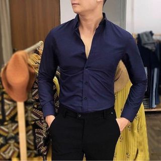 Áo sơ mi lụa trơn