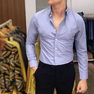 Áo sơ mi lụa trơn