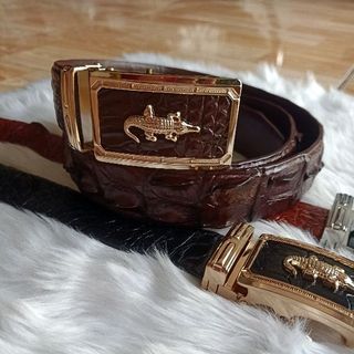 thắc lưng da cá sấu thật