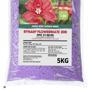 Phân thông minh tan chậm Rynan 200 - Bao xá 5kg - chuyên dùng cho lan con hàng var sinh trưởng mọc mầm giá sỉ