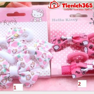 Bộ dây buộc kẹp tóc kitty giá sỉ