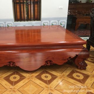 Sập ngồi gỗ hương nam phi cổ liền 1m8 2m2 giá sỉ