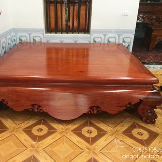 Sập ngồi gỗ hương nam phi cổ liền 1m8 2m2