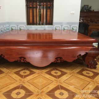 Sập ngồi gỗ hương nam phi cổ liền 1m8 2m2