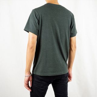 Áo thun nam màu xám in hình bóng cây dừa trên nền đỏ vàng xanh BRIOAT001