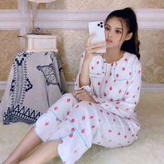 Bộ pijama bb cổ vuông thô qc giá sỉ