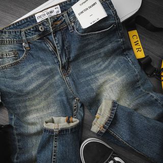 Quần jeans nam trơn topman