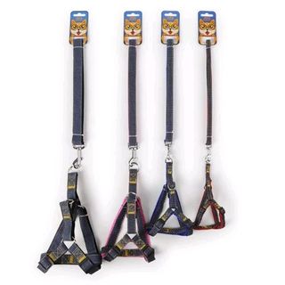 dây dắt kèm yếm jean bản 2cm giá sỉ