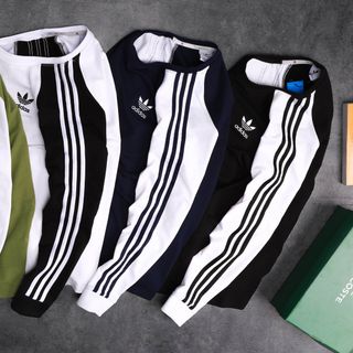 Áo thun thể thao dài tay 3 sọc ADIgtDAS- thun da cá chính phẩm- xưởng may quần áo thể thao Big sport