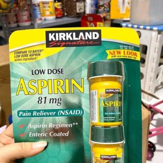 Aspirin 81mg Kirkland USA Mẫu mới giảm đau và nguy cơ nhồi máu cơ tim