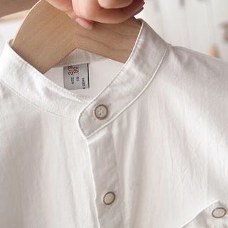 Áo sơ mi cổ tàu bé trai