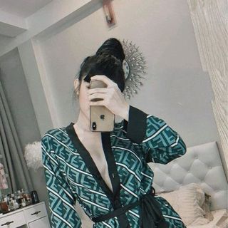 Pijama đồ bộ mặc nhà tdqd kèm dây thắt lưng lụa in 3D cao cấp giá sỉ