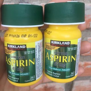 Aspirin 81mg Kirkland USA Mẫu mới giảm đau và nguy cơ nhồi máu cơ tim