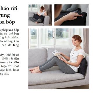 Đệm massage toàn thân có gối xoa bóp hồng ngoại Lanaform delight