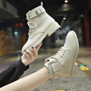 Giày bot da xinh đê thấp