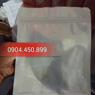 Túi zip đáy đứng ghép 1 mặt bạc
