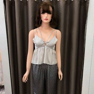 đồ bộ mặc nhà pijama hai dây quần dài sexy lụa cao cấp giá sỉ