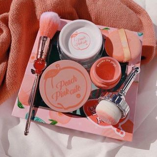 Bộ 3 món trang điểm phấn phủ má hồng cọ XiXi peach NoD-354