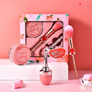 Bộ 3 món trang điểm phấn phủ má hồng cọ XiXi peach NoD-354