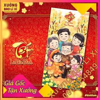 Bao Lì Xì 2020 - Xưởng Bao Lì Xì Giá Sỉ - Chủ đề Tết Gia Đình - Siêu Đẹp