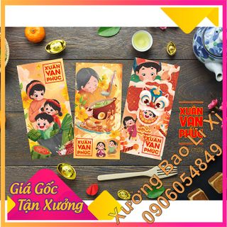 Bao Lì Xì 2020 - xưởng in bao lì xì tphcm - Chủ đề Xuân Vạn Phúc giá bán buôn
