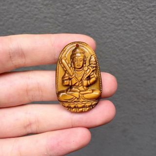 Phật bản mệnh đá mắt hổ size 5 cm nam