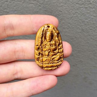 Phật bản mệnh đá mắt hổ size 5 cm nam