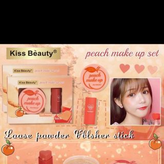 Set phấn bột má hồng KissBeauty đẹp lung linh Set gồm 1 phấn phủ bột kiềm dầu hiệu chỉnh tone da tốt lắm nè1 má hồng thỏi tim với 2 tone màu cực dễ dùng má hồng apply lên da căng bóng siêu tự nhiên kissbeauty mahong Set phấn bột má hồng KissBeauty đẹp lung linh giá sỉ