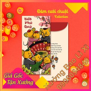 Bao Lì Xì 2020 - xưởng in bao lì xì tphcm - Chủ đề Đám Cưới Chuột giá bán buôn