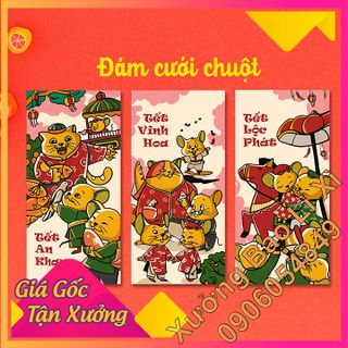 Bao Lì Xì 2020 - xưởng in bao lì xì tphcm - Chủ đề Đám Cưới Chuột giá bán buôn