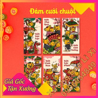 Bao Lì Xì 2020 - xưởng in bao lì xì tphcm - Chủ đề Đám Cưới Chuột giá bán buôn
