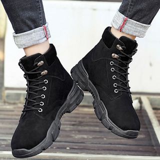 Giày boot nam có cổ da pu lộn thiết kế châu âu cực ngầu và êm chân-800