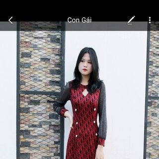 Váy dài tay sang trọng tiểu thư