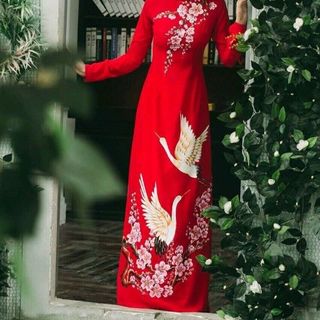 set áo dài kèm quần lụa