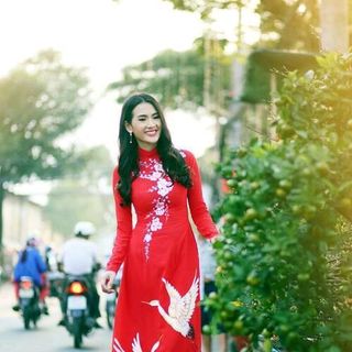 set áo dài kèm quần lụa