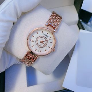 Đồng hồ lắc si vàng mặt trắng