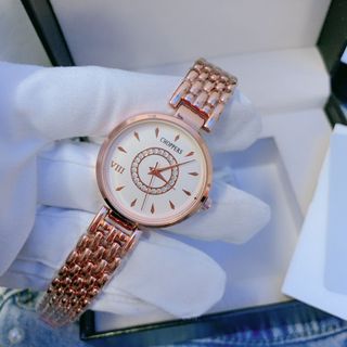 Đồng hồ lắc si vàng mặt trắng