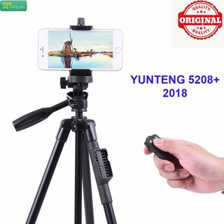 CHÍNH HÃNG Tripod Chụp Ảnh Cao Cấp YUNTENG 5208 Dành Cho Máy Ảnh DSLR Điện Thoại Action Camera