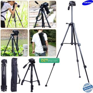CHÍNH HÃNG Tripod Chụp Ảnh Cao Cấp YUNTENG 5208 Dành Cho Máy Ảnh DSLR Điện Thoại Action Camera