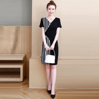 Đầm Thun Lụa Ôm Body Đắp Kiểu Thanh Lịch