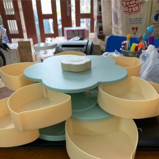 Khay mứt 2 tầng xoè hoa