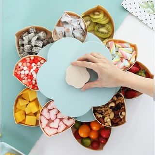 Khay Mứt Xoay Tròn 2 Tầng
