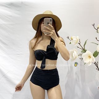 Bikini chéo vai màu đen sỉ giá rẻ giá sỉ