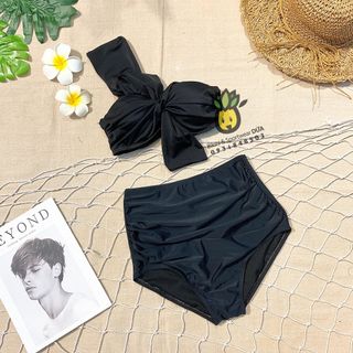 Bikini chéo vai màu đen sỉ giá rẻ