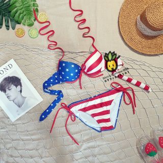 Bikini cờ mỹ cạp thấp cá tính
