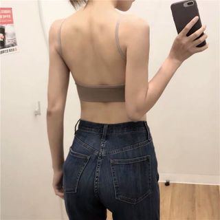 Áo Bra Thun Gân Hở Lưng Khoét Lưng Chữ U Siêu Mát Hàng Đẹp 100