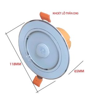 Đèn led downlight cảm biến hồng ngoại 7w giá sỉ