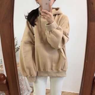 Hoodie trơn màu cà phê