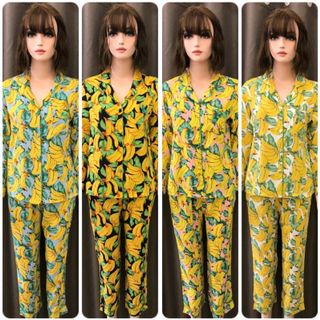Pijama Bộ mặc nhà tdqd hình trái chuối vải đũi