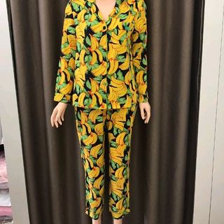 Pijama Bộ mặc nhà tdqd hình trái chuối vải đũi